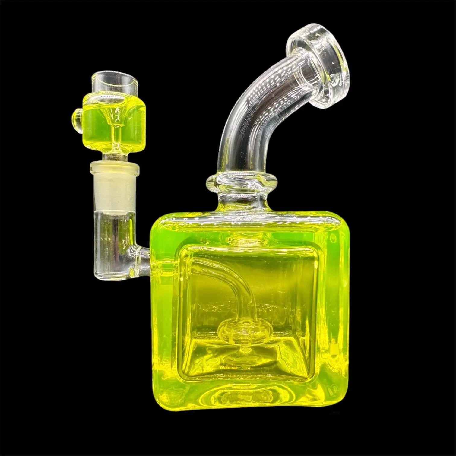 8” Freezable Glass Bong Circle Perc uniquesmokeshop.com