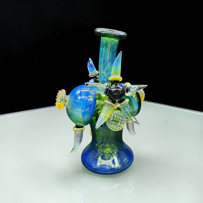 Unique Hand Blown Glass Water Pipe back view 