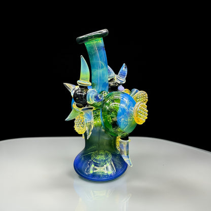 Unique Hand Blown Glass Water Pipe back side 