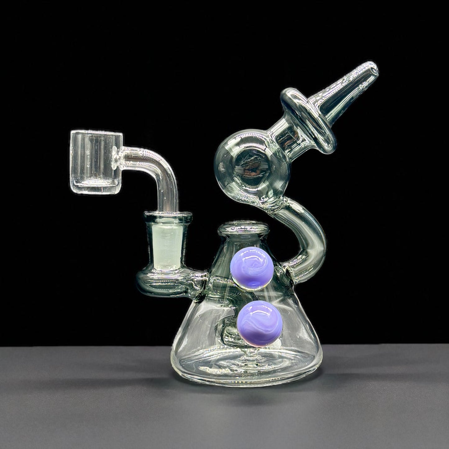 Alpha Mini Dab Rig 5” with Quartz Banger black 