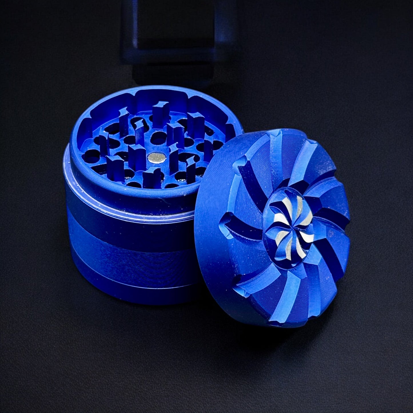 Aluminum Herb Grinder Cute Design blue color 