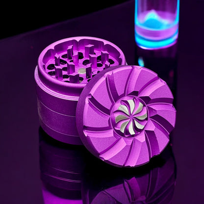Aluminum Herb Grinder Cute Design purple color 