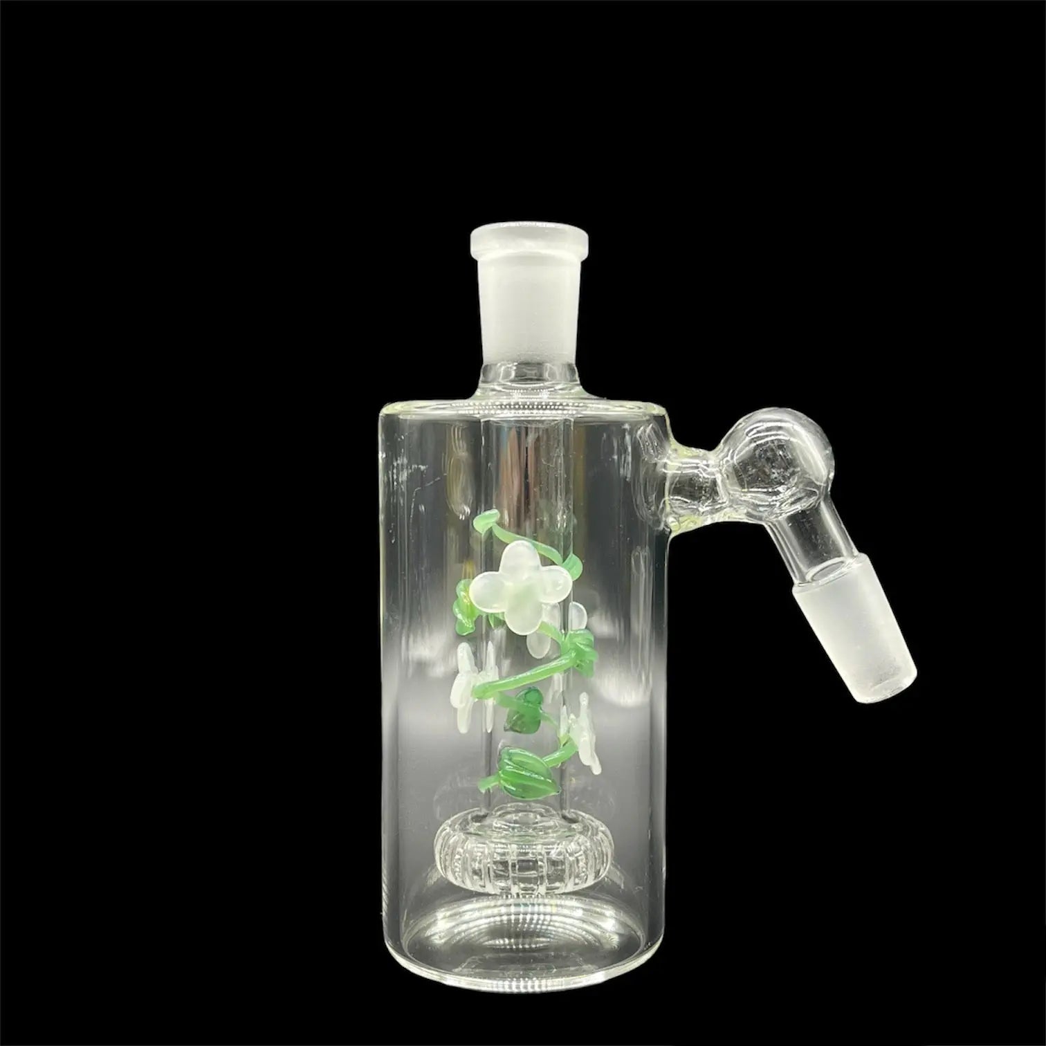 Ash Catcher Flower Decorated white
