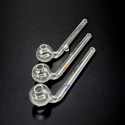 Bent Shape Sweet Puff Oil Burner Glass Pipe - Premium Pyrex 