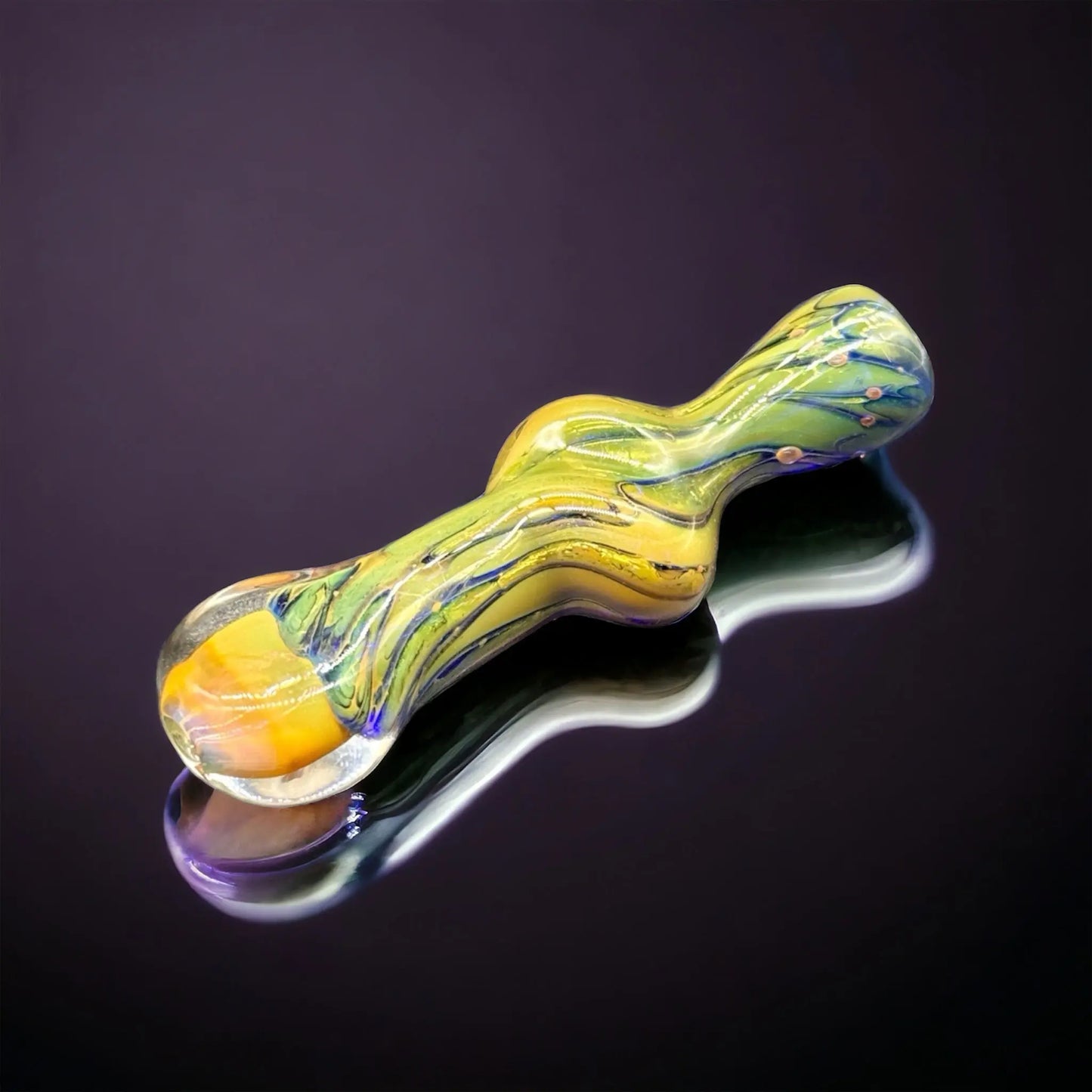 Blue & Gold Chillums Glass Pipes