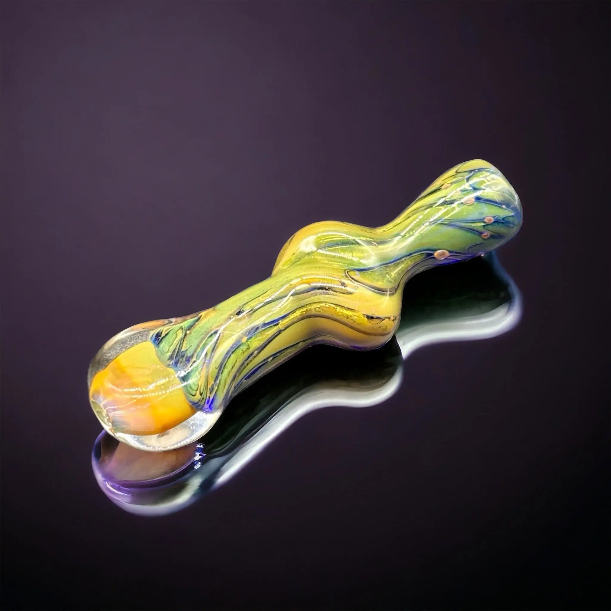 Blue & Gold Chillums Glass Pipes