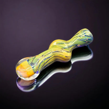 Blue & Gold Chillums Glass Pipes