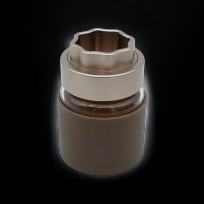 brown color 2 in 1 glass jar and grinder 