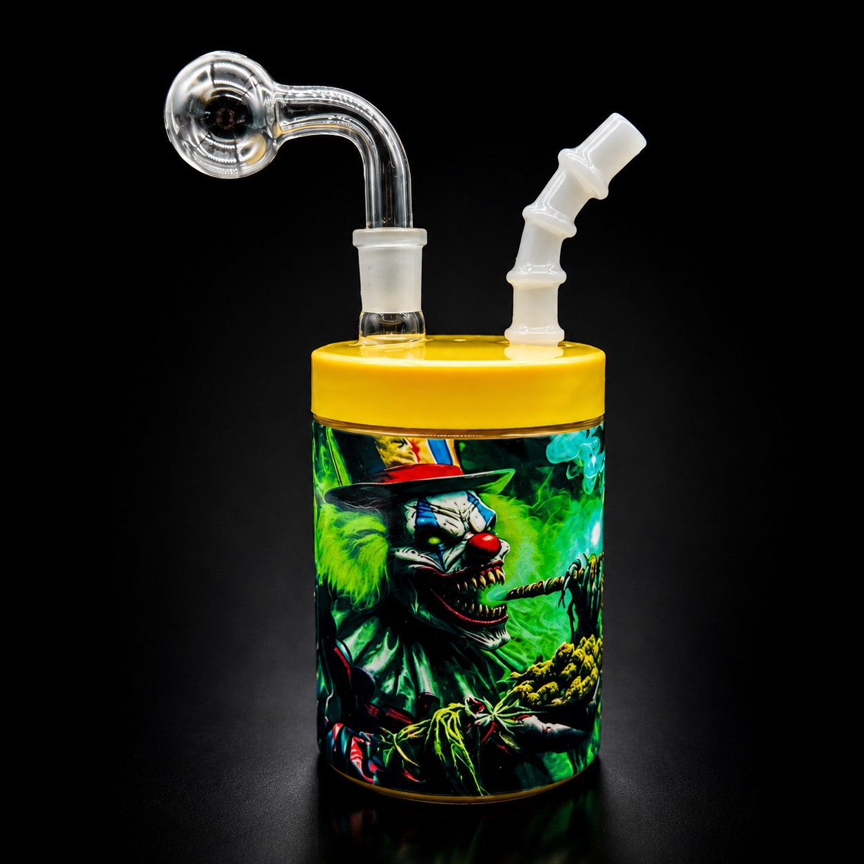 Can Style Oil Burner Glass Bubbler with 14mm Slide  joker 