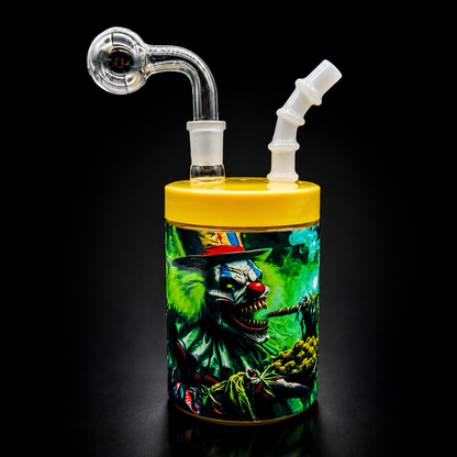 Can Style Oil Burner Glass Bubbler with 14mm Slide  joker 