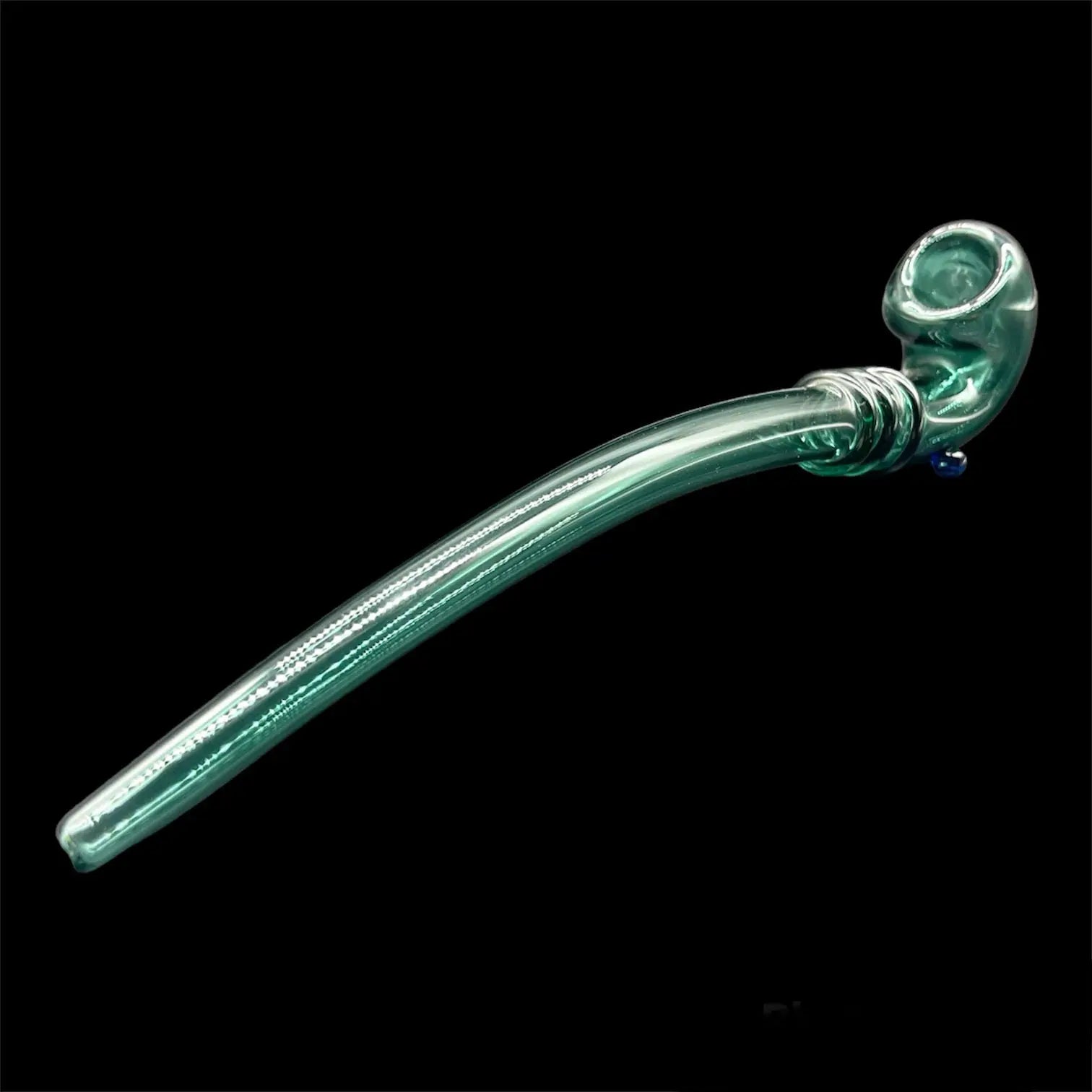 Colored Long Sherlock Glass Pipes 9» teal 