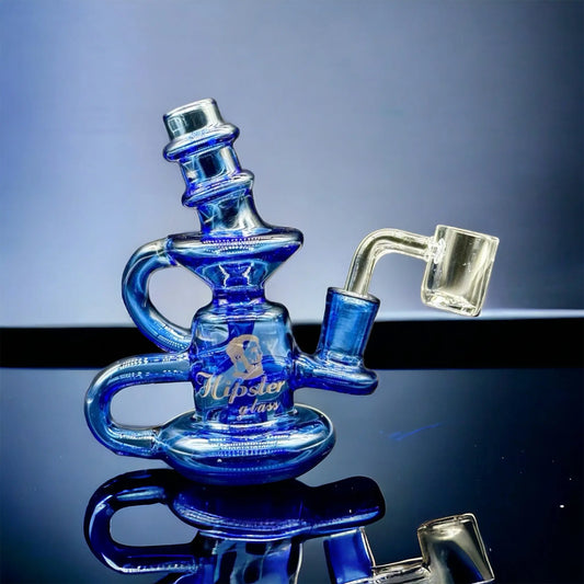 Colorful Mini Recycler Rig Blue color