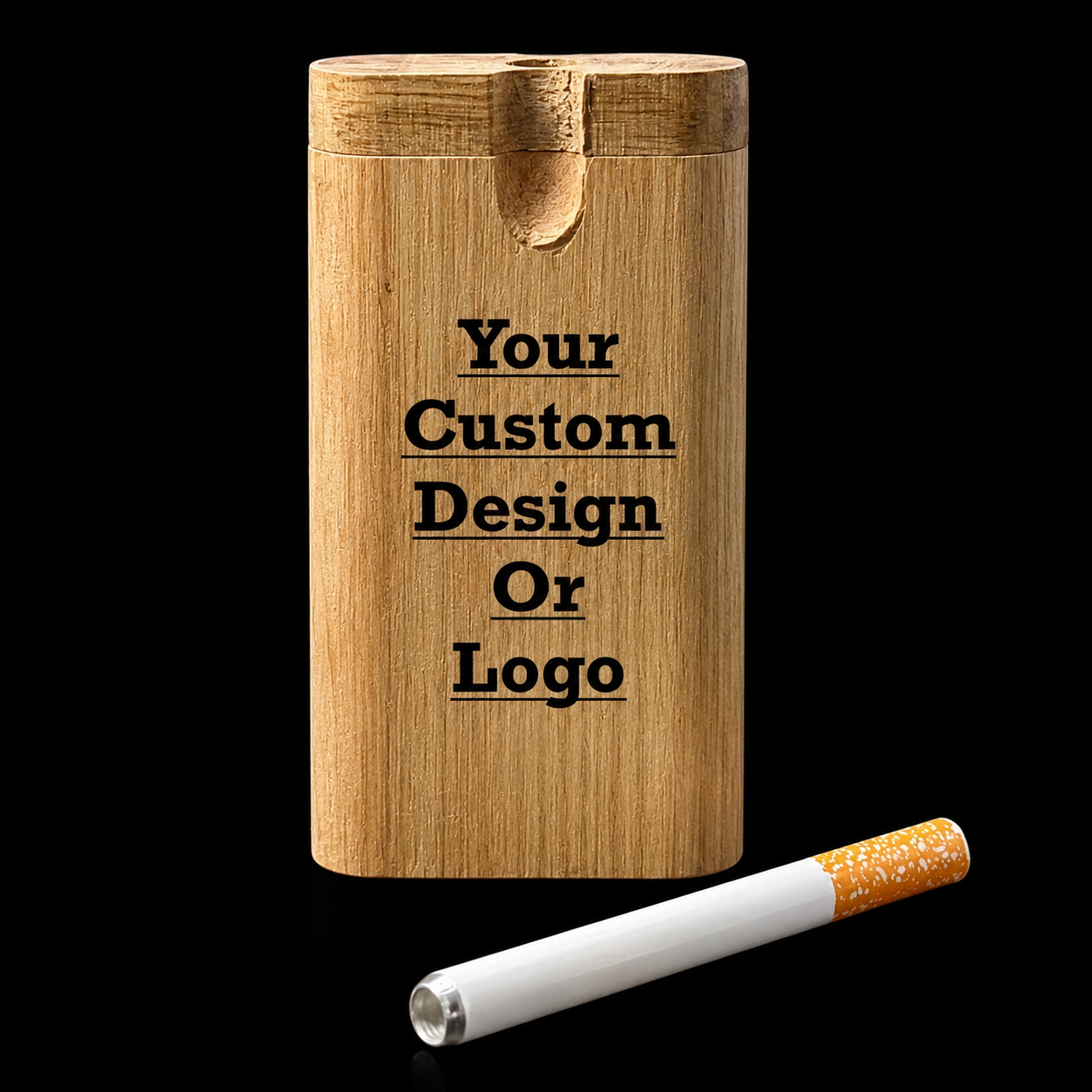 Custom Engraved Wooden Dugout with One Hitter 4 inch 