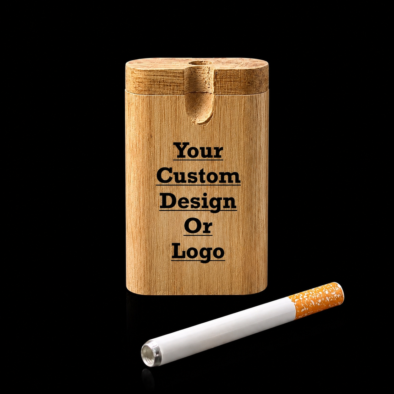 Custom Engraved Wooden Dugout with One Hitter  3 inch 