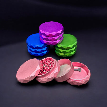 Diamond Cutting Aluminum Herb Grinder new 