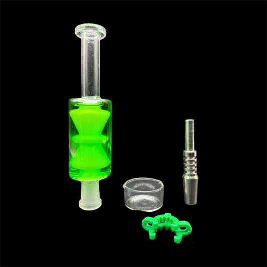 Freezable Glycerine Glass Nectar Collector Kit green color 