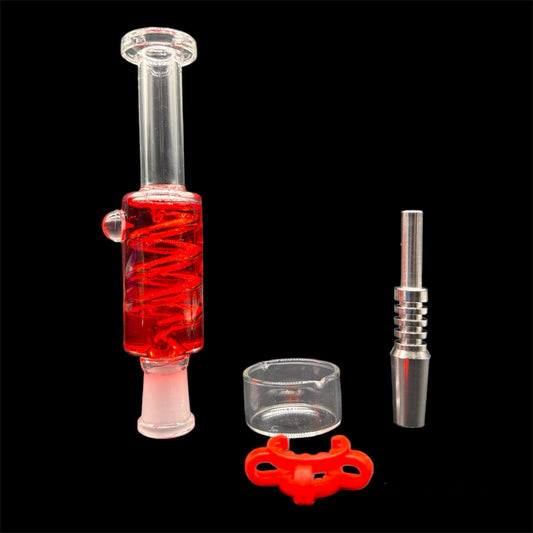 Freezable Glycerine Spiral  Nectar Collector Kit red color 