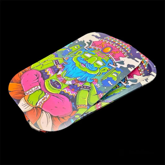 Funny Men Rolling Tray with Magnetic Lid.