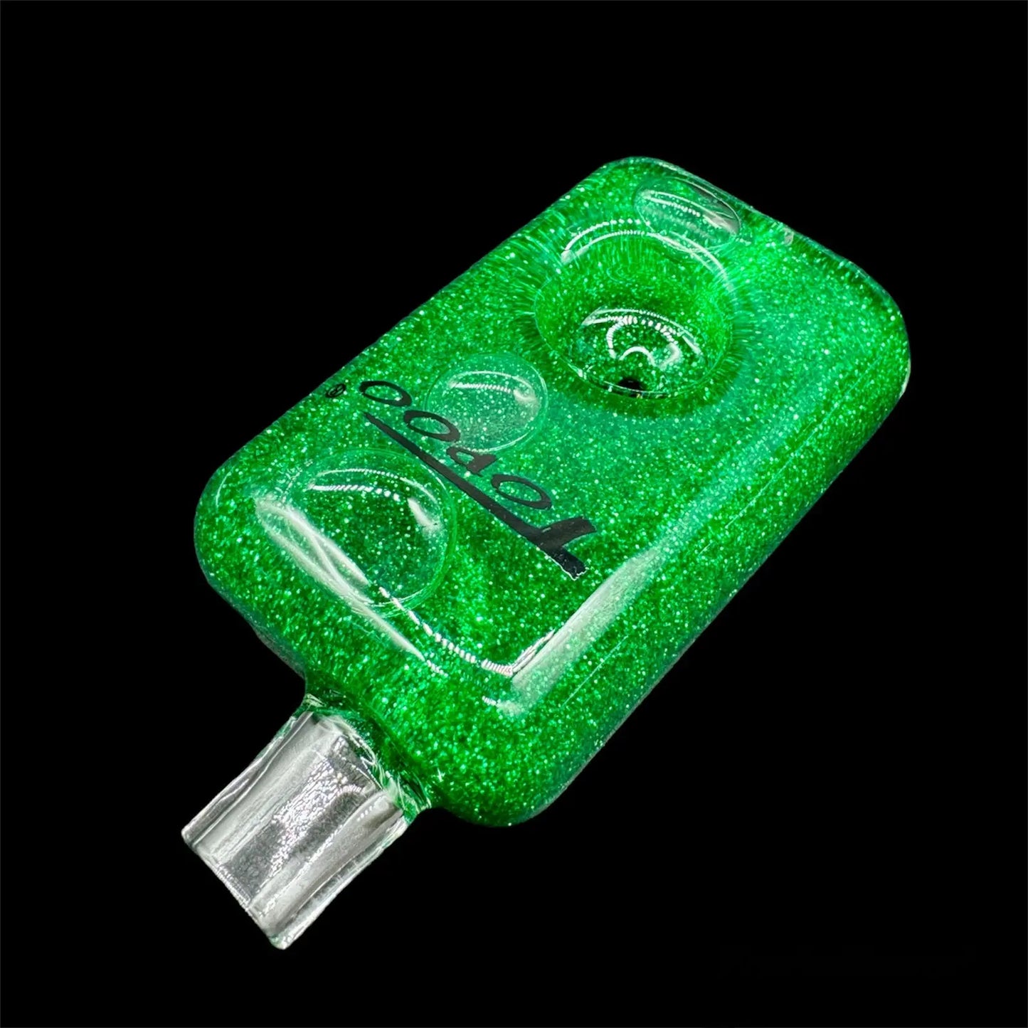Glycerin Glass Hand Pipe 3.5’' green