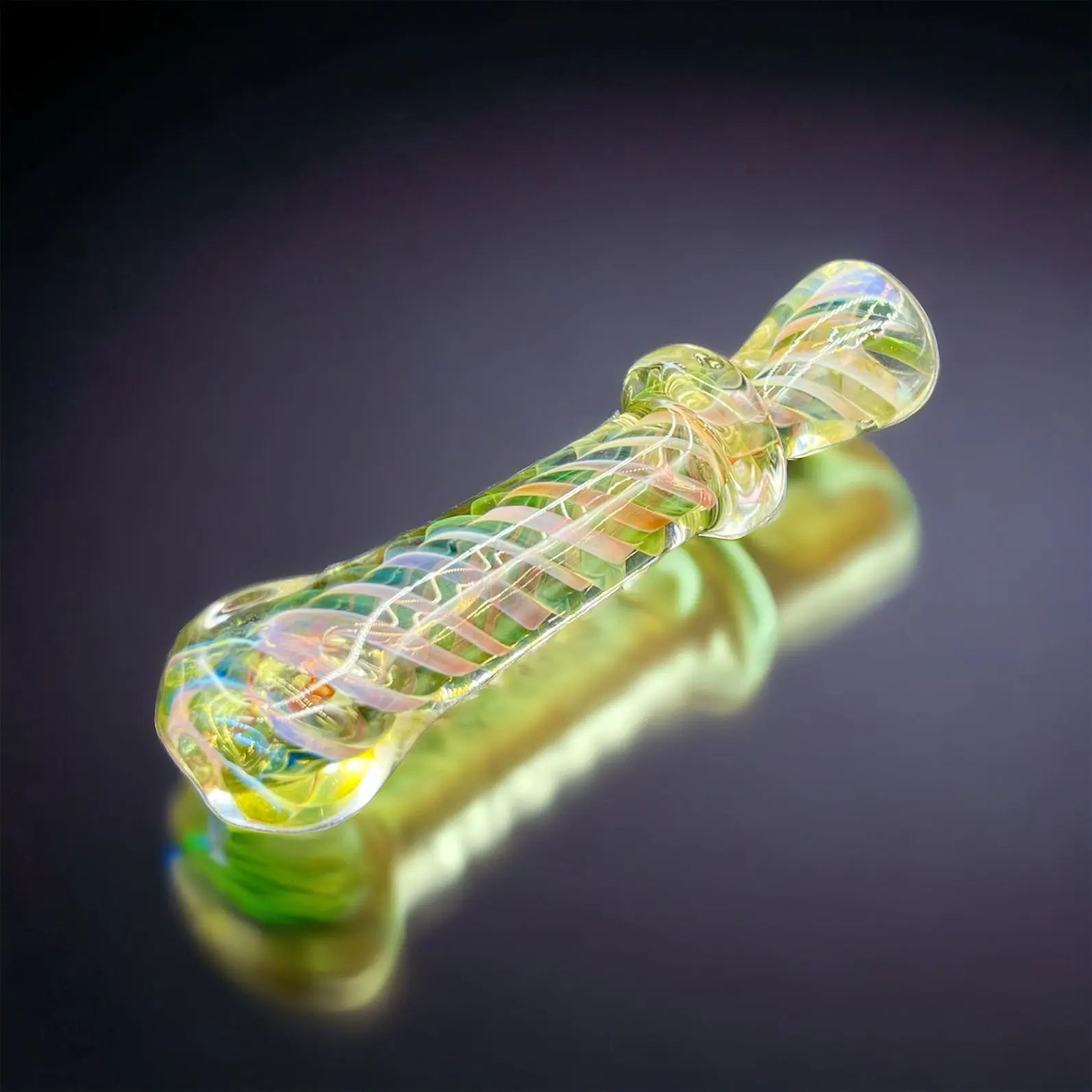 Golden Fumed Chillum Glass Pipes