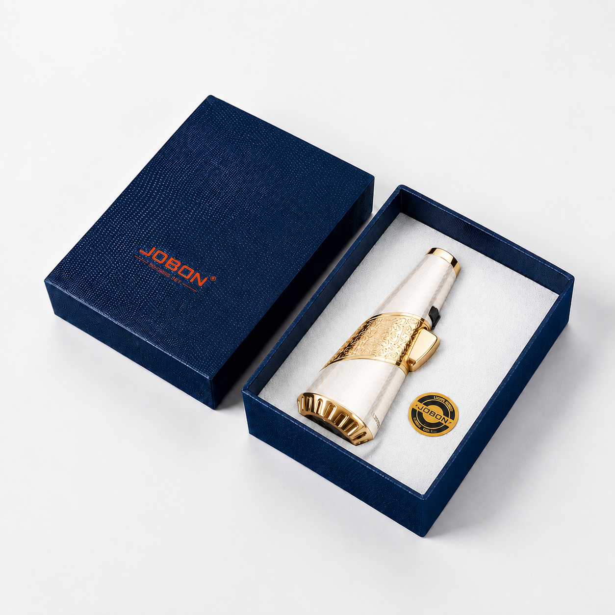 JOBON Luxury Jet Torch Lighter – Windproof Refillable Butane Flame w/ Gift Box