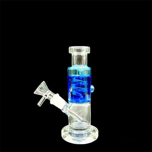 Mini Glycerin Spiral Bong 5» blue color