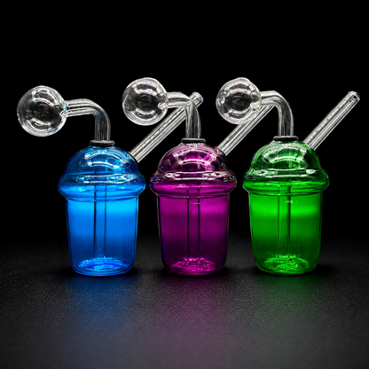 Mini Glass Oil Burner Bubbler Cup 3.5” all colors