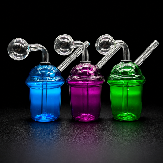 Mini Glass Oil Burner Bubbler Cup 3.5” all colors