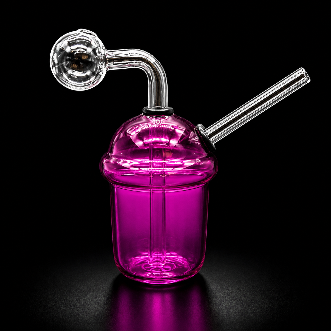 Mini Glass Oil Burner Bubbler Cup 3.5” purple color 