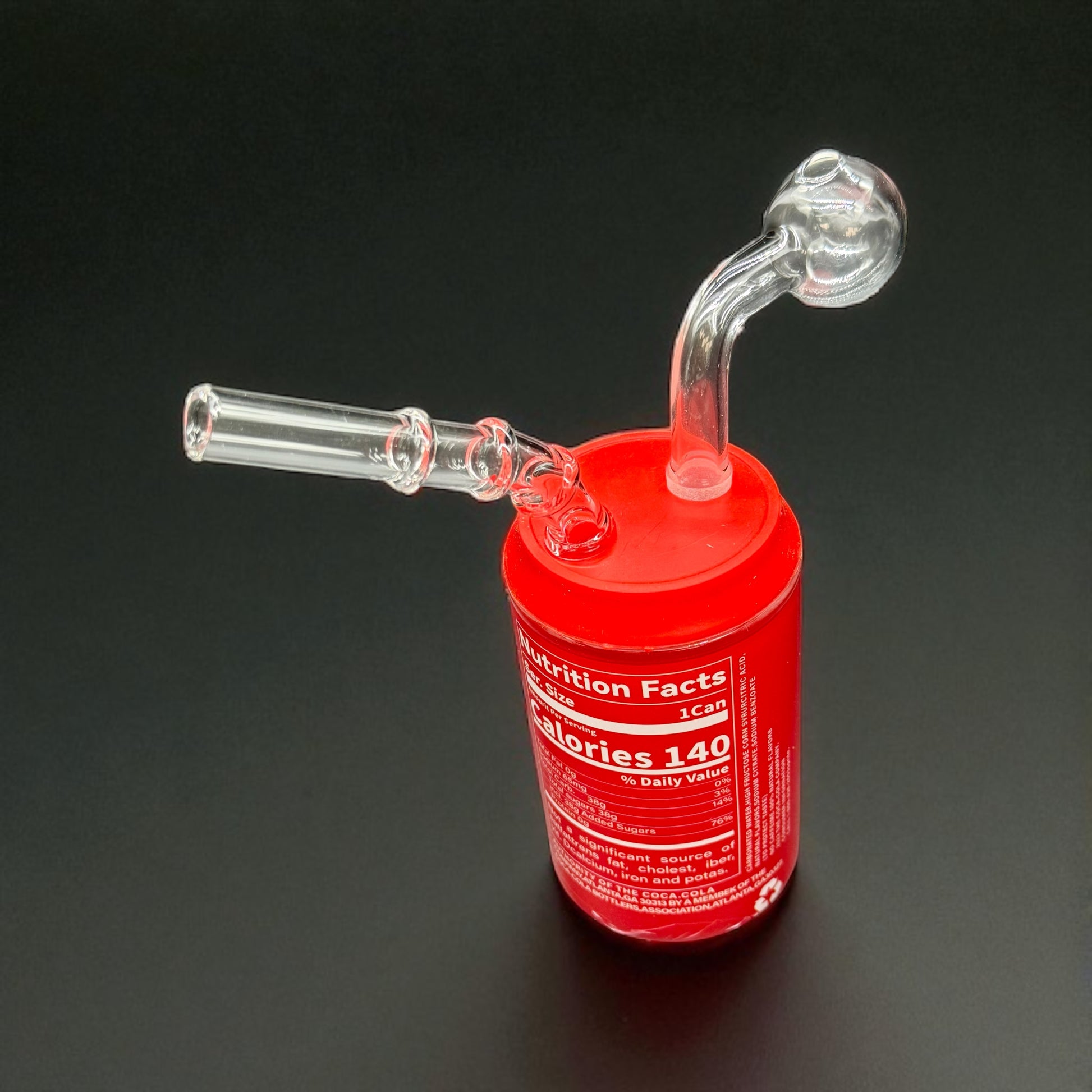 Mini Soda Can Oil Burner Bubbler side view 
