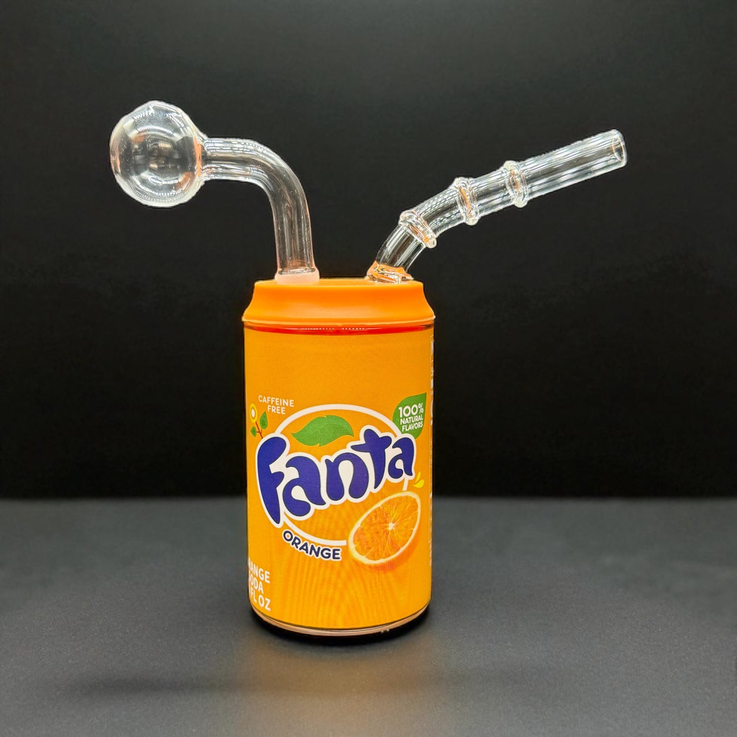 Mini Soda Can Oil Burner Bubbler orange color 