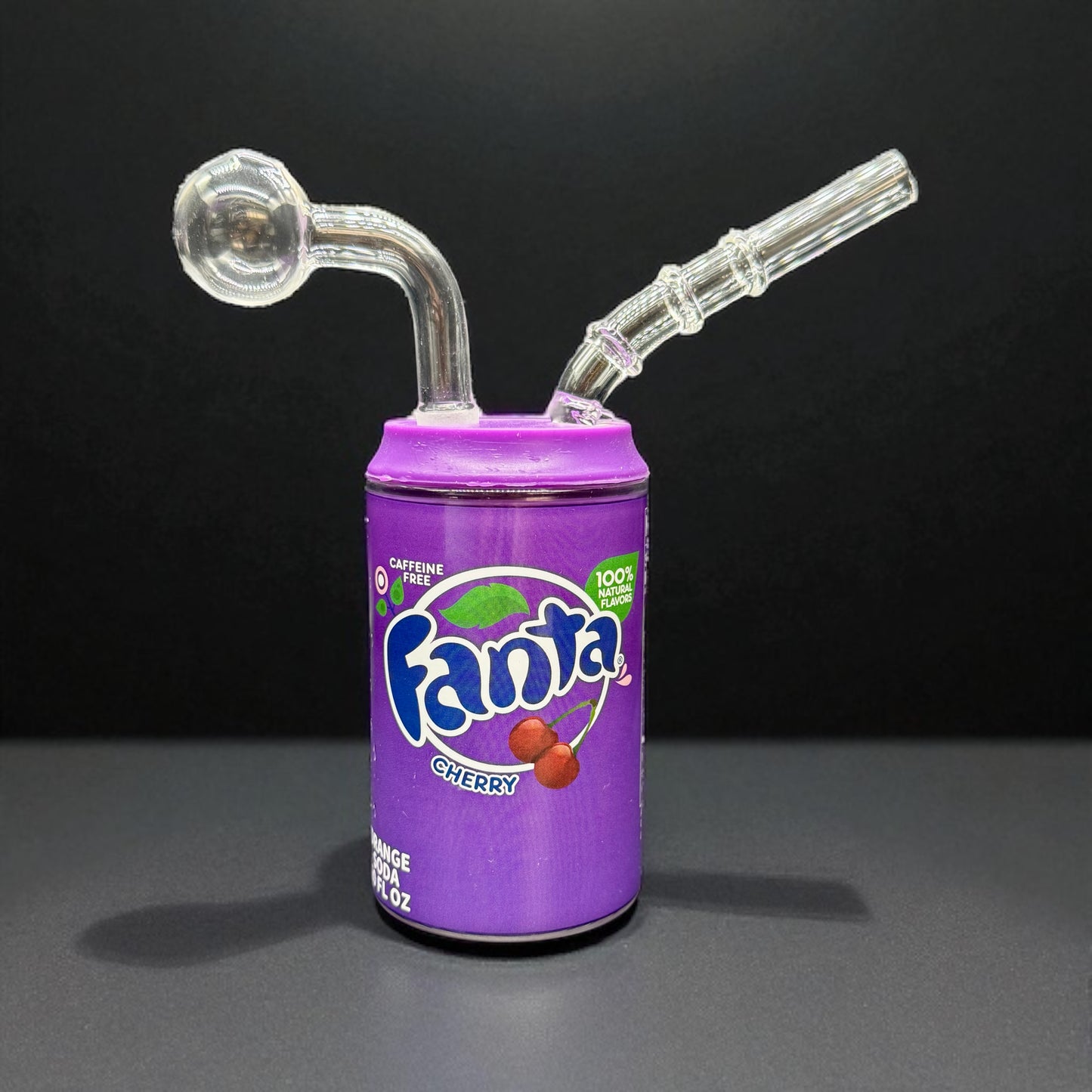Mini Soda Can Oil Burner Bubbler purple color 