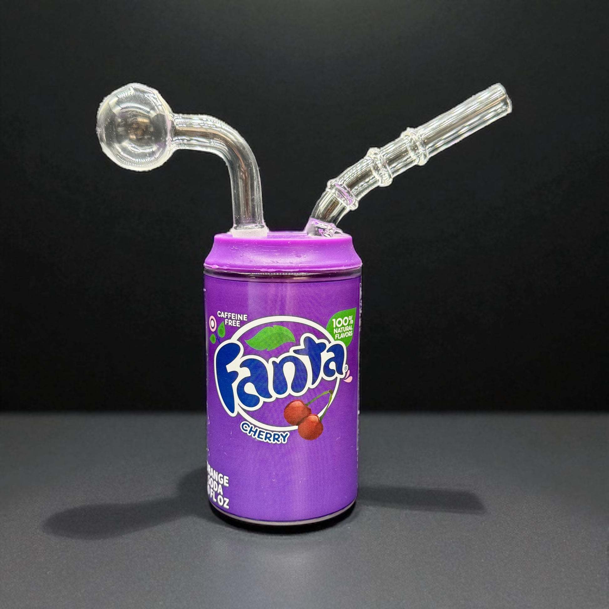 Mini Soda Can Oil Burner Bubbler purple color 