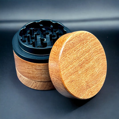 Modern Wooden Herb Grinder 60mm black color 