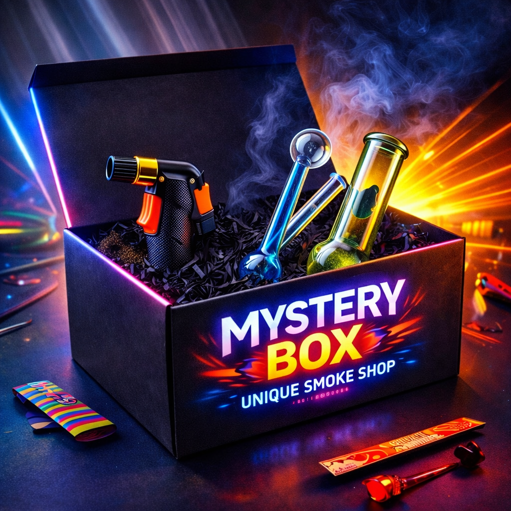Mini Mystery Box – Oil Burner Glass Pipes (2pcs) with Torch Lighter | Glass Surprise Kit