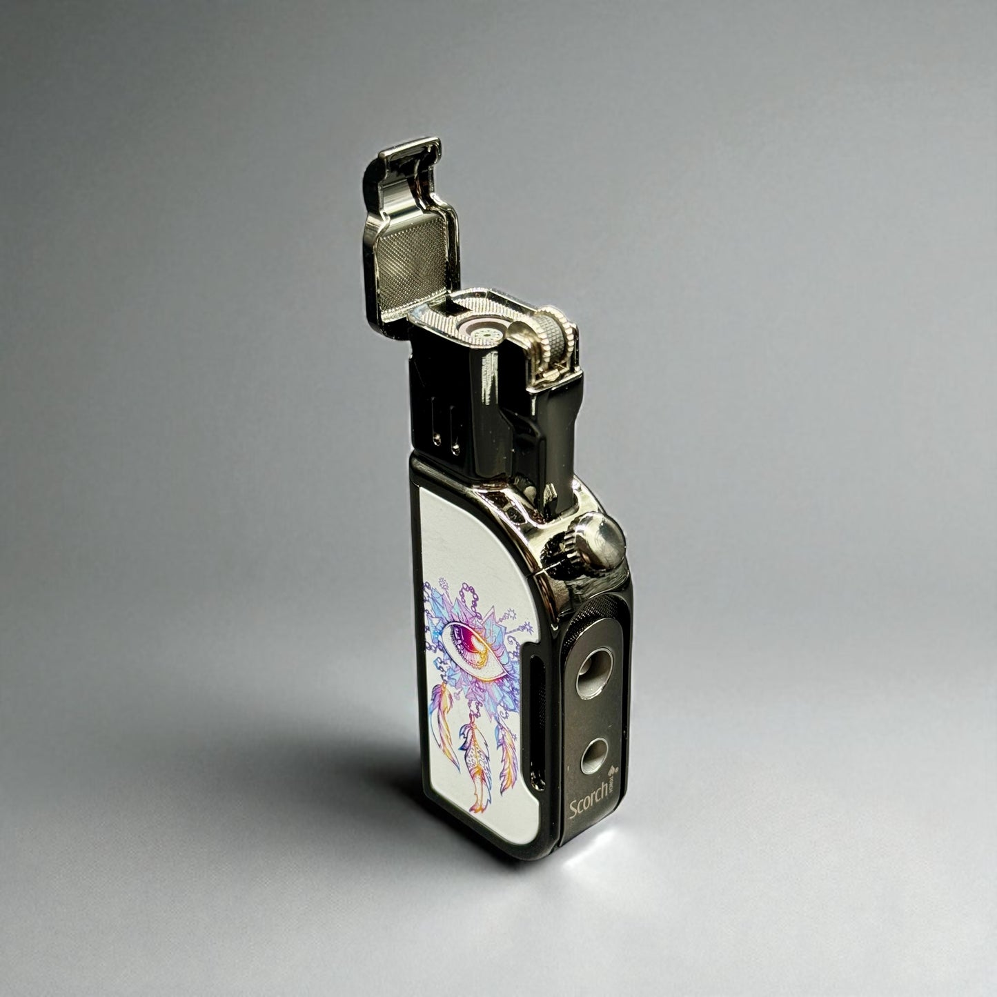 Scorch Torch 61805 – 2-in-1 Butane Refillable Torch Lighter with Cigar Punch | Multiple Designs Available