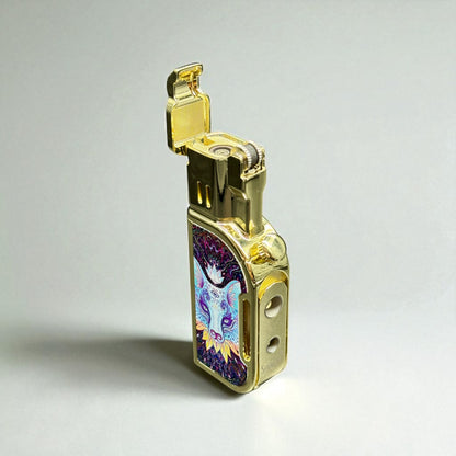 Scorch Torch 61805 – 2-in-1 Butane Refillable Torch Lighter with Cigar Punch | Multiple Designs Available