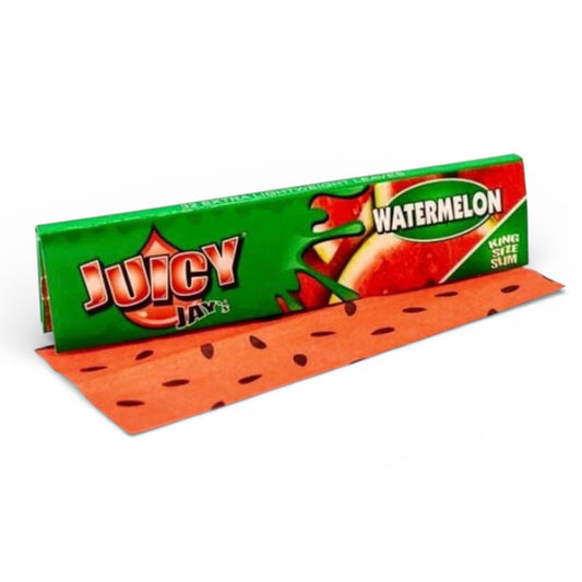 Juicy Jay's watermelon rolling paper pack on a white background