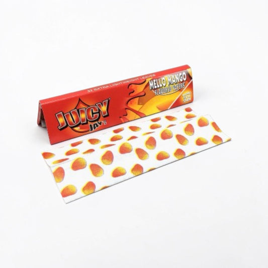 Juicy Jay's rolling paper with red packaging on a white background