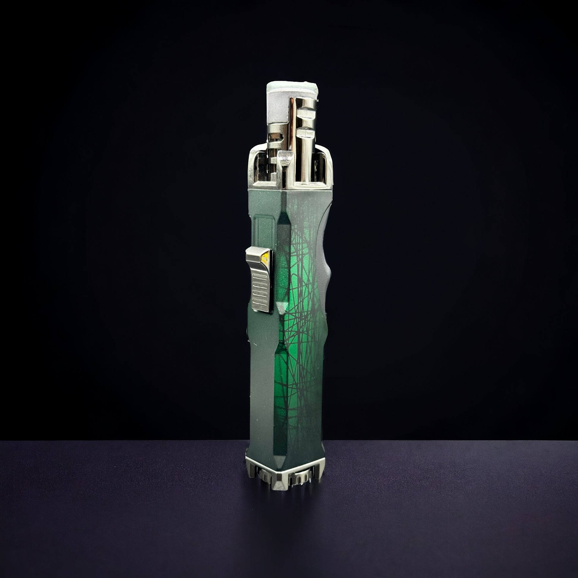 Powered Scorch Torch Single Flame Pencil Wind Resistant green color 