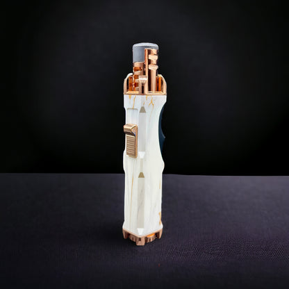 Powered Scorch Torch Single Flame Pencil Wind Resistant white gold 