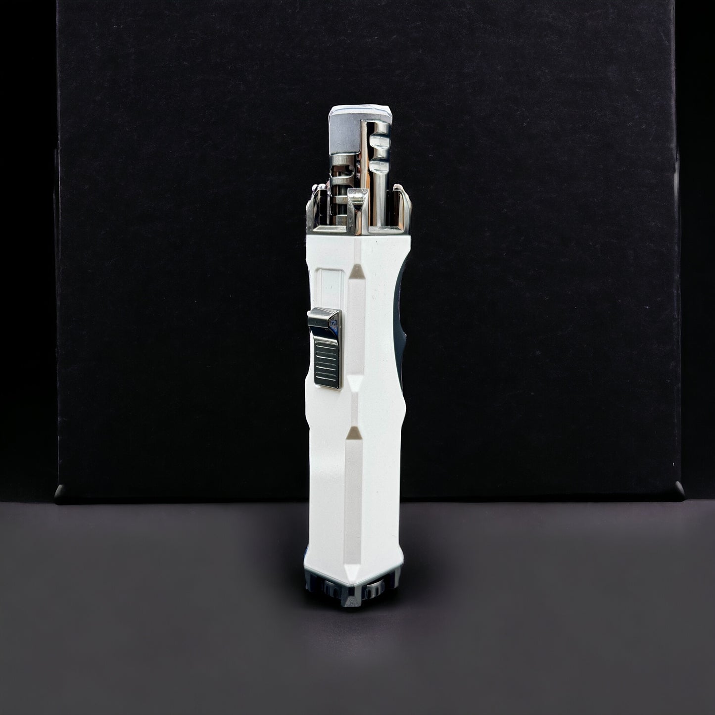Powered Scorch Torch Single Flame Pencil Wind Resistant white gray 