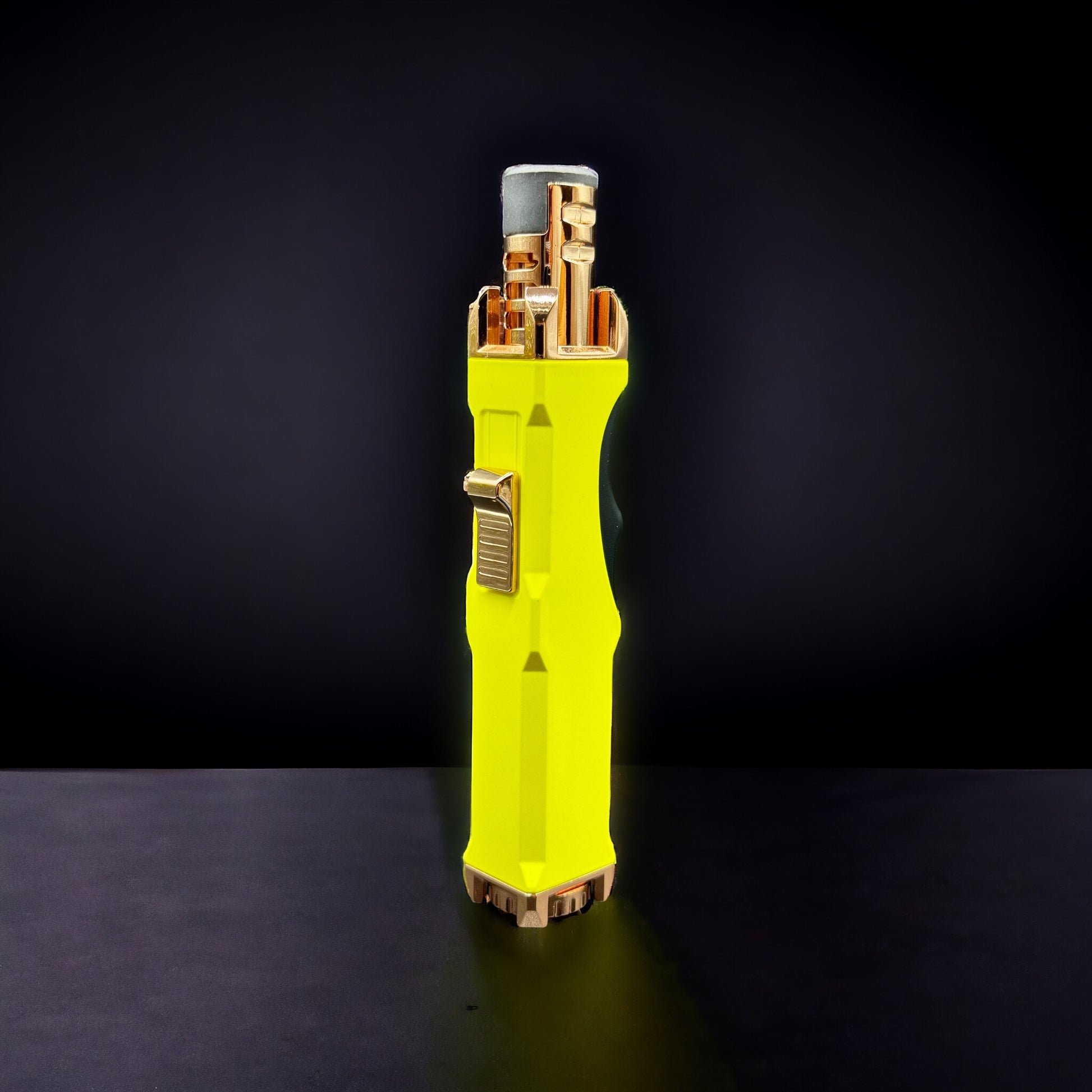 Powered Scorch Torch Single Flame Pencil Wind Resistant yellow color 