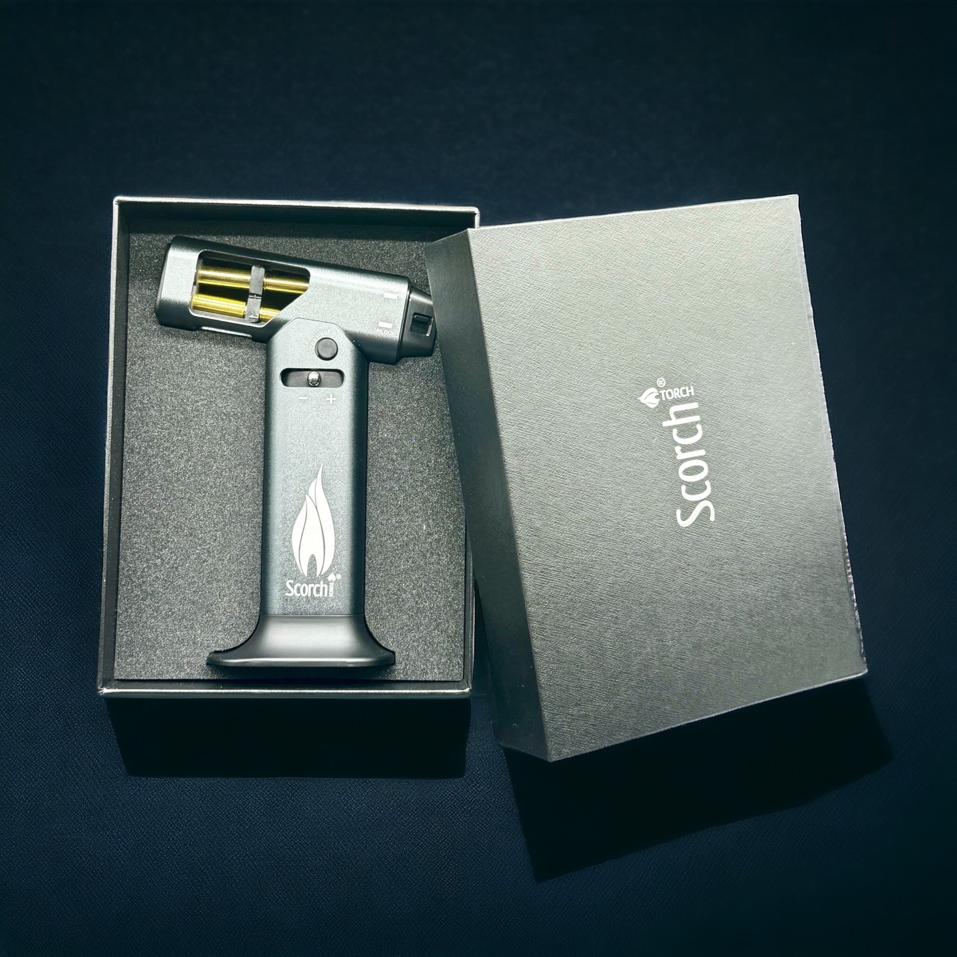 Powerful Scorch Torch Lighter Double Flame box 