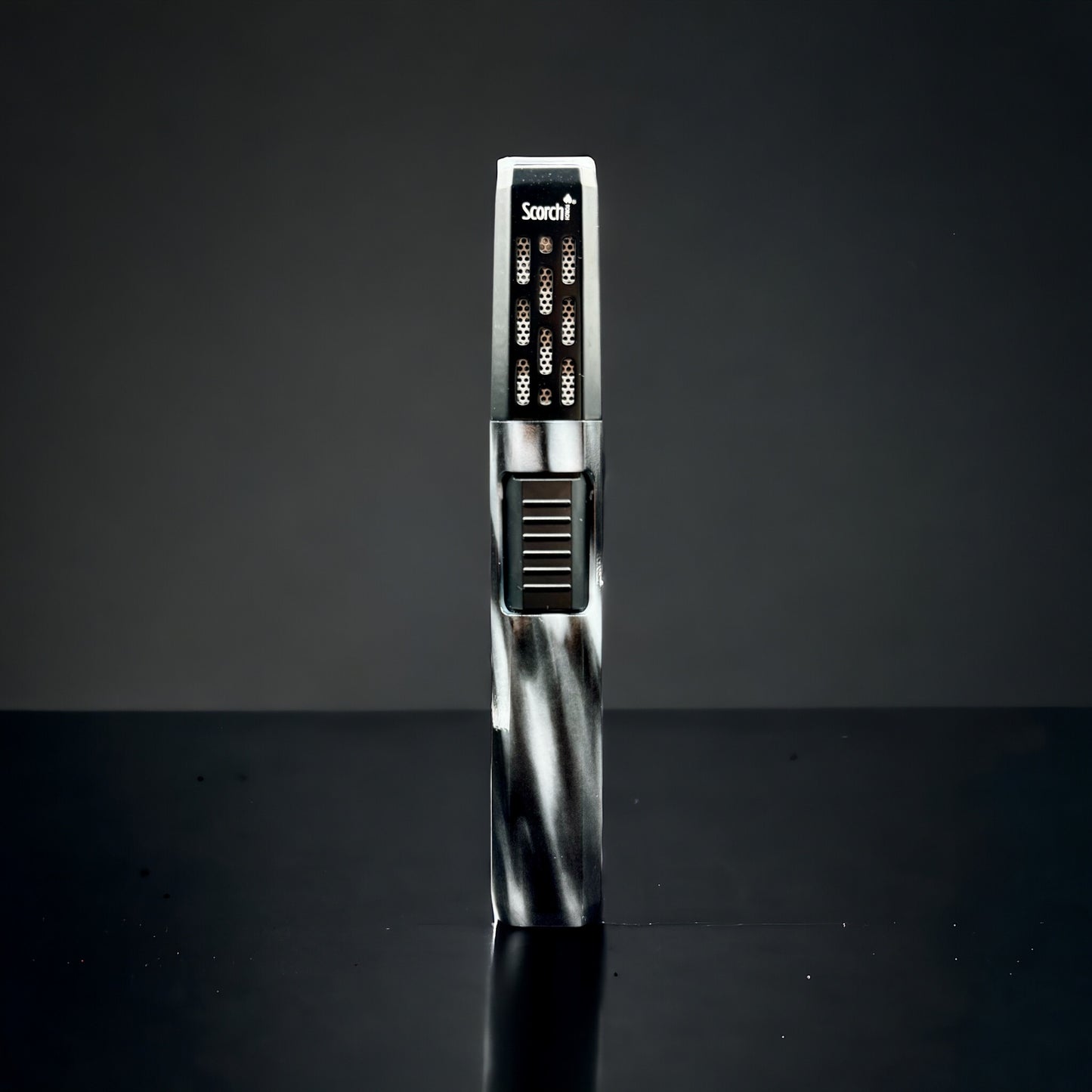 Powerful Scorch Torch Single Flame Long Lighter black white 