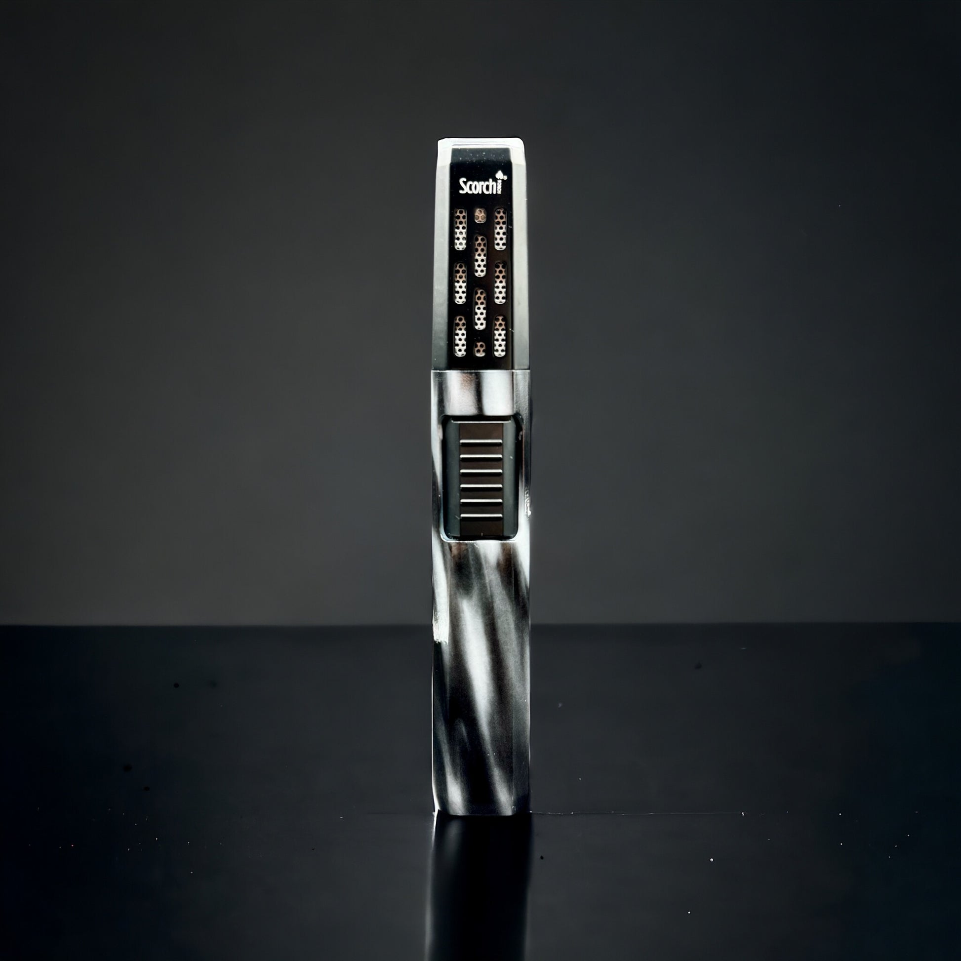 Powerful Scorch Torch Single Flame Long Lighter black white 