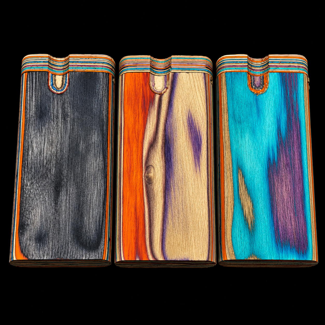 Rainbow Wooden Dugout with One Hitter 