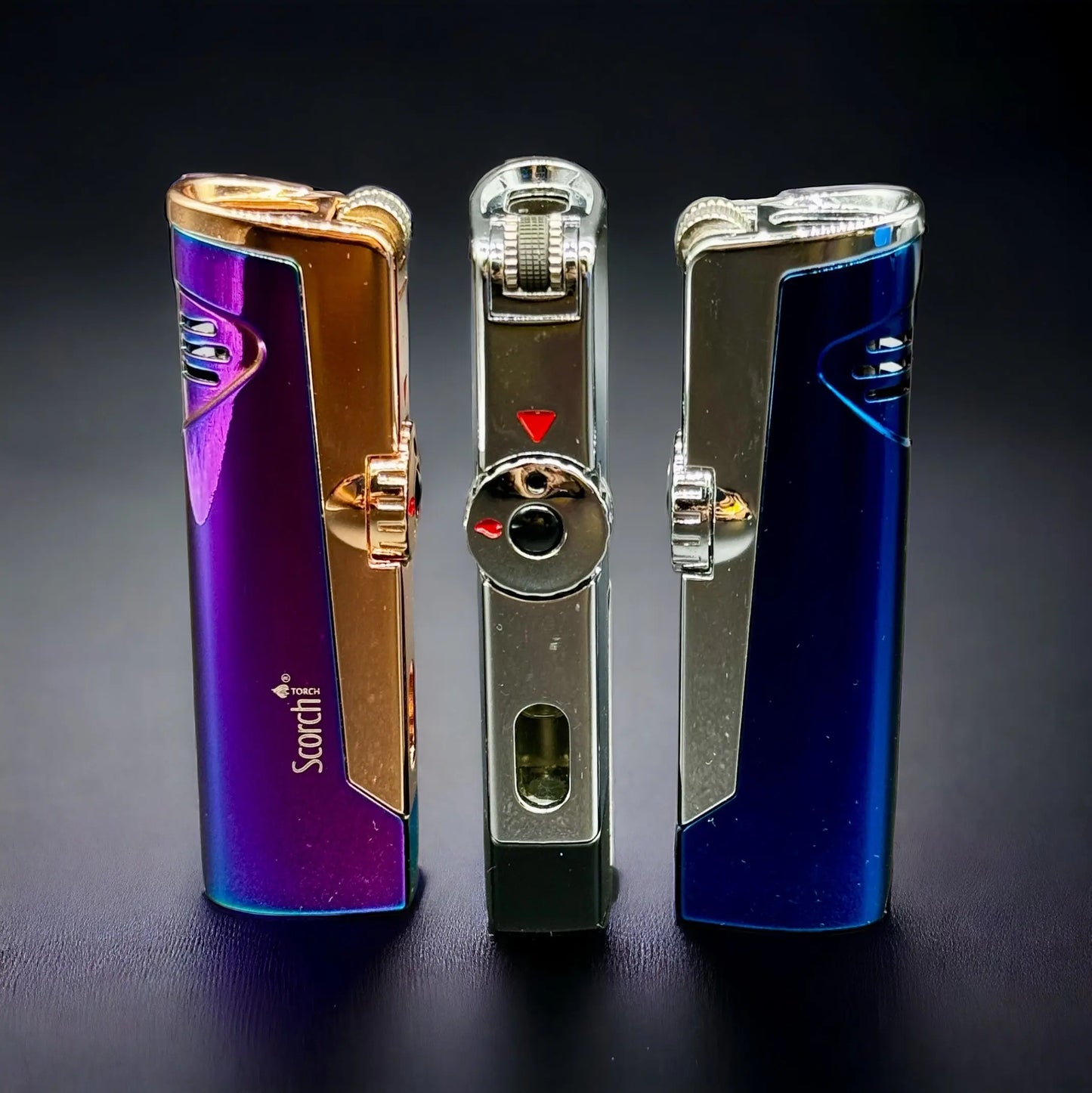 SCORCH TORCH Double Flame Butane Refillable Torch Lighter 61636 random color 
