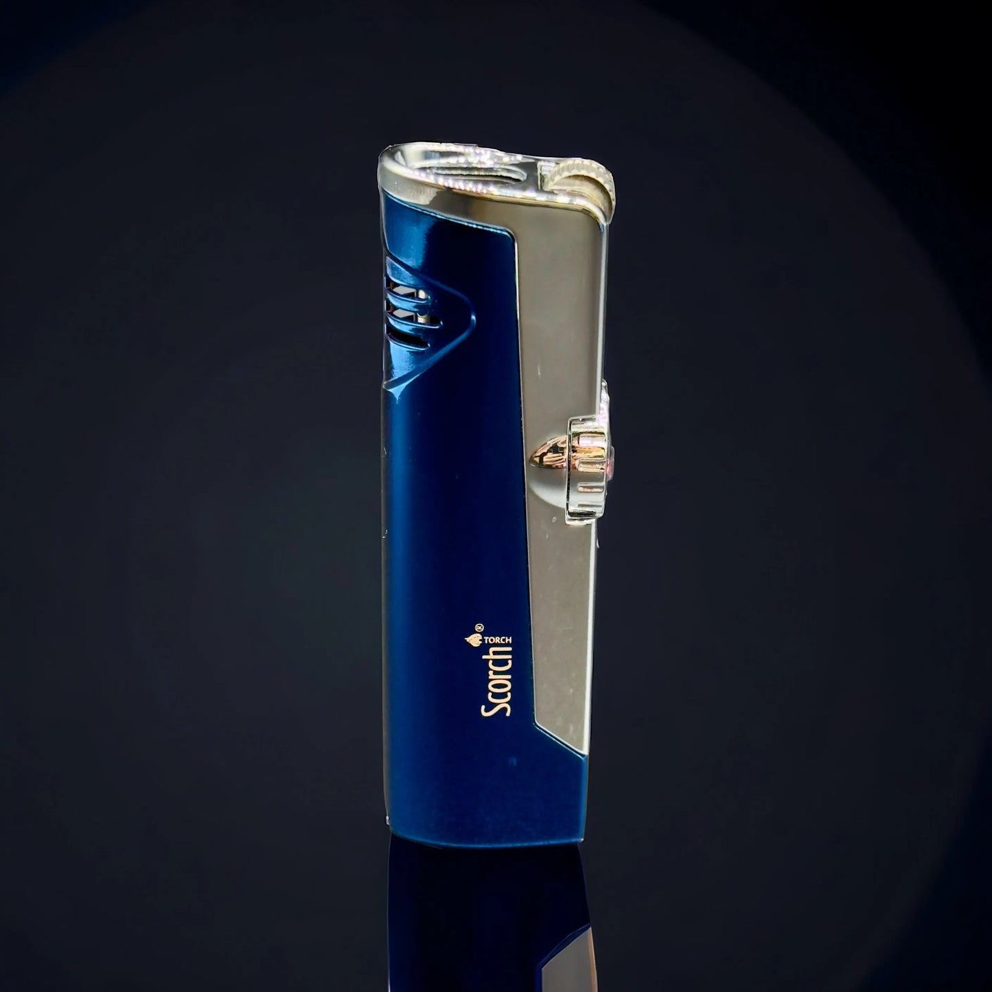 SCORCH TORCH Double Flame Butane Refillable Torch Lighter 61636 blue color 