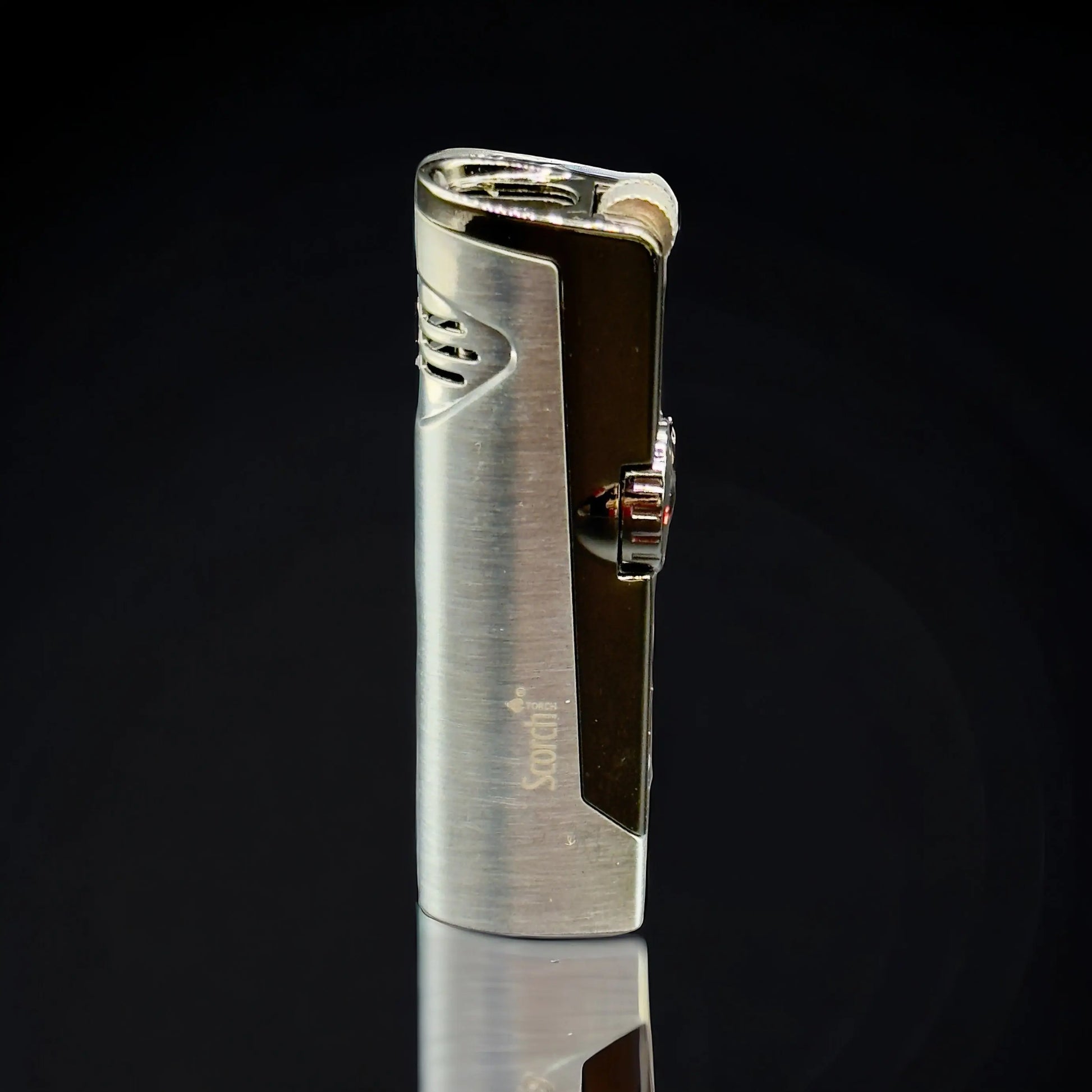 SCORCH TORCH Double Flame Butane Refillable Torch Lighter 61636 silver color 